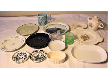 Misc.  Vintage Dishes - Salem, Corning Ware, Delft, Blue Danube, Salt & Toothpick  (55)