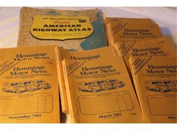 Highway Atlas 1959, & 8 Hemmings Motor News, 1985-86  (35)