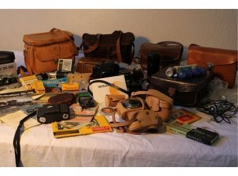 Vintage Camera Lot - Cameras And Accessories- Lens, Tripod  & Olympus Added Later  (60)