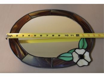 Stained Glass Hanging Mirror, 15'x 12'   (9)