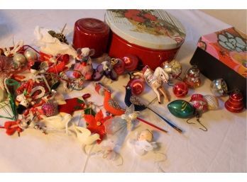 Christmas Ornaments - 8 Glass, 4 Mouse Figures, Candle, More  (86)