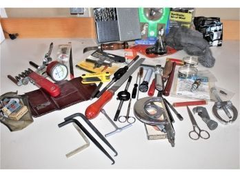 Tool Lot - Steel Wool, Drill Bits, Drill Pump, Circle Cutter, Tune Up Kit, Chisels, Shims, More  (134)