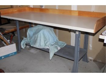 Work Table W/electric Outlets, 81'x 31'x 34'H With 4' Backsplash  (136)