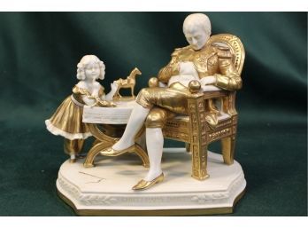 Gilded Porcelain Napoleon Figurine, 9' Wide X 6.5' High  (1)