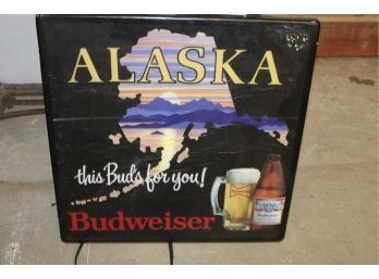 Electric Budweiser Alaska Light Up Sign, 18'x 18' (working) (271)