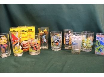 13 Collectible Advertising Water Tumblers (1320