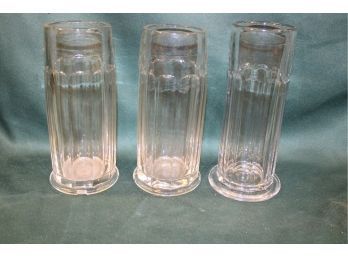 Group Of 3 Antique Soda Fountain Glass Strawholders , 10'H, No Lids  (36)