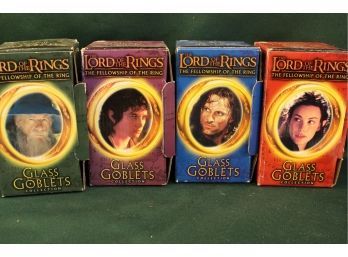 4 Light Up 'Lord Of The Rings' Goblets With Various  Characters   (216)