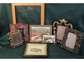 9 Picture Frames - Large Wood Frame 13'x 17', Metal And Plastic Frames    (199)