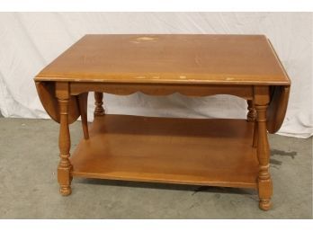 Maple Coffee Table, 28'x 18'x 18' W/ 10' 1/2 Round Leaves  (82)