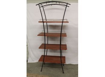 Metal And Wood Shelving Unit, Almost 6' Tall, 28'x 16'x 70'H  (272)