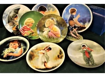 Donald Zolan Collector Plates (all Numbered) & Porcelain Bisque Figurine 'Erik And Dandelion'(59)