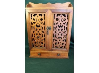 Wooden Spice Cabinet, 16'x 4'x 21'H, Missing One Handle   (79)