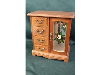 Vintage Wood Jewelry Box, 9'x 5'x 11'H   (206)