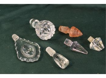 Vintage Group Of 6 Glass Stoppers    (282)