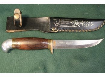 Frosts Mora Laminated Steel Hunting Knife, Original Sheath, Sweden   (333)