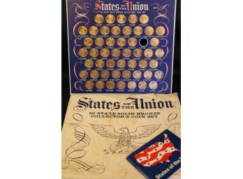 50 State Bronze Coin Set, (missing Indiana), 1969  (76)