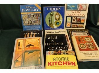 Reference Books - Jewelry, Clocks ,stamp Collecting, Design, Pattern Glass, Porcelain, Art, More  (25)