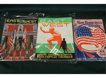 Sport's Programs - SF Seals 1942, East West Shiners Gane 1934 & 1938   (308)