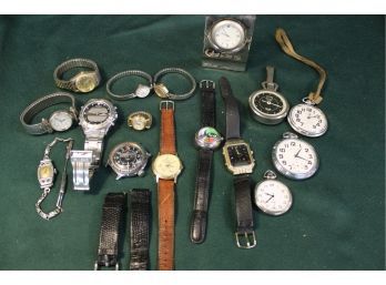 14 Watches & Pockets Watches,  Chronometer, Small Clock  (185)
