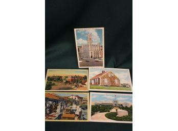 5 Postcards - 4 Unused, One Postmarked 1943   (106)