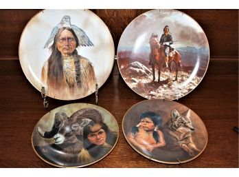Group Of 4 Native American Decorated Collector Plates  (447)