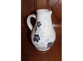 Earthenware Decorated Embossed 0.5L Wine Carafe    (422)