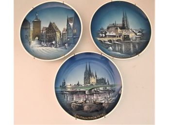 Set Of 3 Rosenthal Collector Plates, 9'D Each, 1967,68,70   (458)
