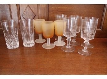 Antique And Vintage Group Of 10 Glasses - (461)