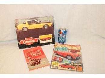 'The Great Camaro' 1981 Book, Corvette 1956 & 57 Engine Tune Up, '87 Hot Rod Mags    (65)