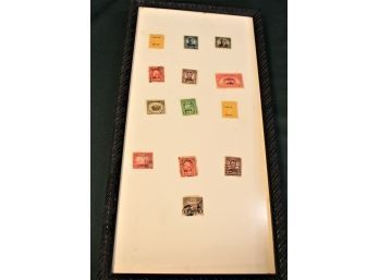 13 Stamps Canceled With 'canal Zone', In A 7.5'x 15' Framed   (9)