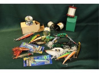 Assorted Fishing Tackle:  Lures And Line Spools  (321)