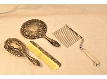 Dresser Set - Mirror, Comb & Brush And Angle Food Cake Cutter  (66)