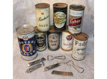 Old Flat Top Beer Cans ~ Acme, Foster, Rainier, Padre ...