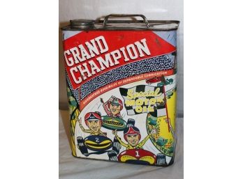 Vintage Grand Champion Special Motor Oil Can
