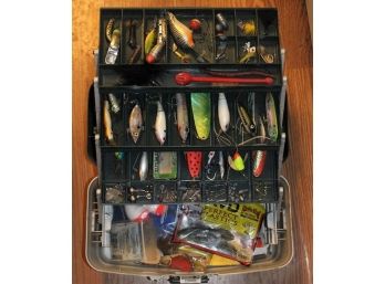 Tackle Box With Fishing Lures And Gear