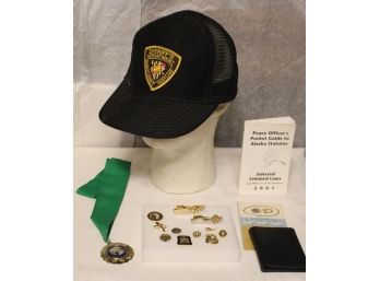 Alaska State Trooper  Pins & Sheriffs Hat ~ Police Distinguished Service Award