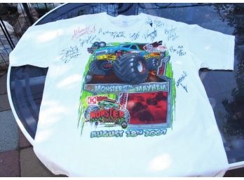 2007 Autographed Monster Truck T-shirt ~ Big Foot, King Krunch & Many More