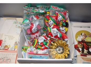 Vintage NOS Fillable Christmas Ornaments, Vintage Unused Christmas Cards & Stationary