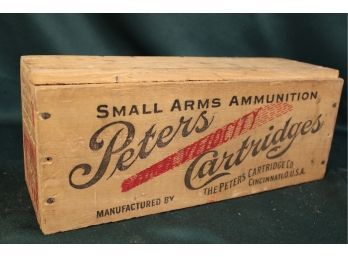 Peter's Amunition Cartridge Wood Box, 14'x 4.5'x 5.5'H  (98)