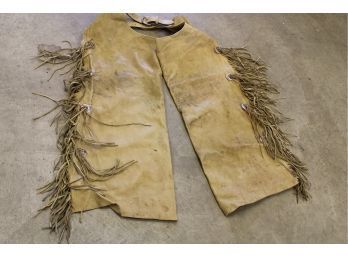 Vintage Pair Leather Chaps, 36' Long  (35)
