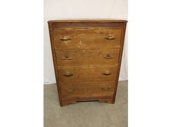 Vintage Pine 4 Drawer Flat Front Chest, 30'x 20' X43'     (227)