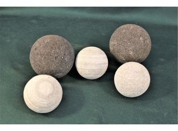 Group Of  5  Lava Rock Balls(210)