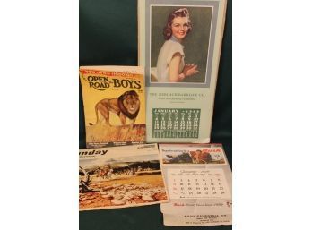 Paper Lot - Calendars And Newspaper Section And Magazine  (218)