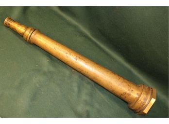 Antique Brass Large Fire Hose Nozzle, 20' Long  (274)