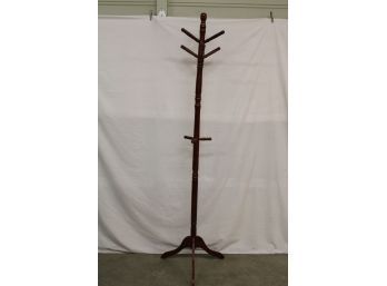 Standing Cherrywood Coat Tree W/swivel Top, 72' High  (224)