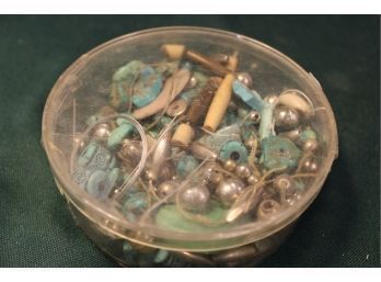 Box Of Jewelry Components - Findings, Turquoise, Silver And More  (183)