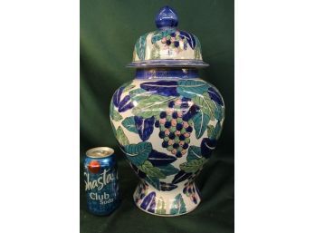 Large Covered Ceramic  Urn, China, 16'H  (92)
