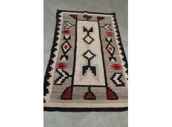 Antique Woven Navajo Rug, 39'x 60',  Good Strong Colors,  One Small  Moth Hole     (342)