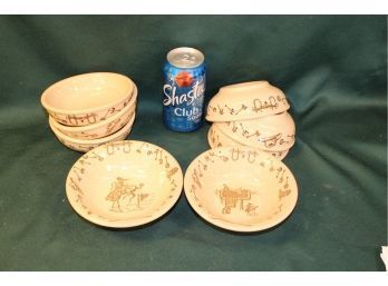Six 5' & Two 6' Tepco Western 'Brands' Bowls    (65)